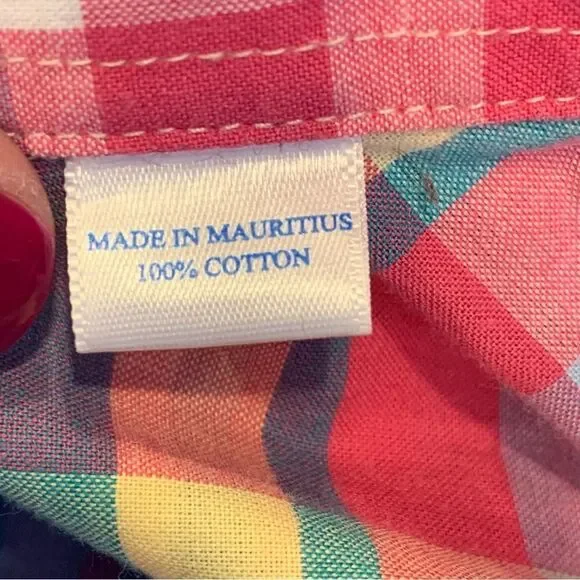 Southern Tide Colorful Plaid Button Down Shirt Size Small - Picture 7 of 10